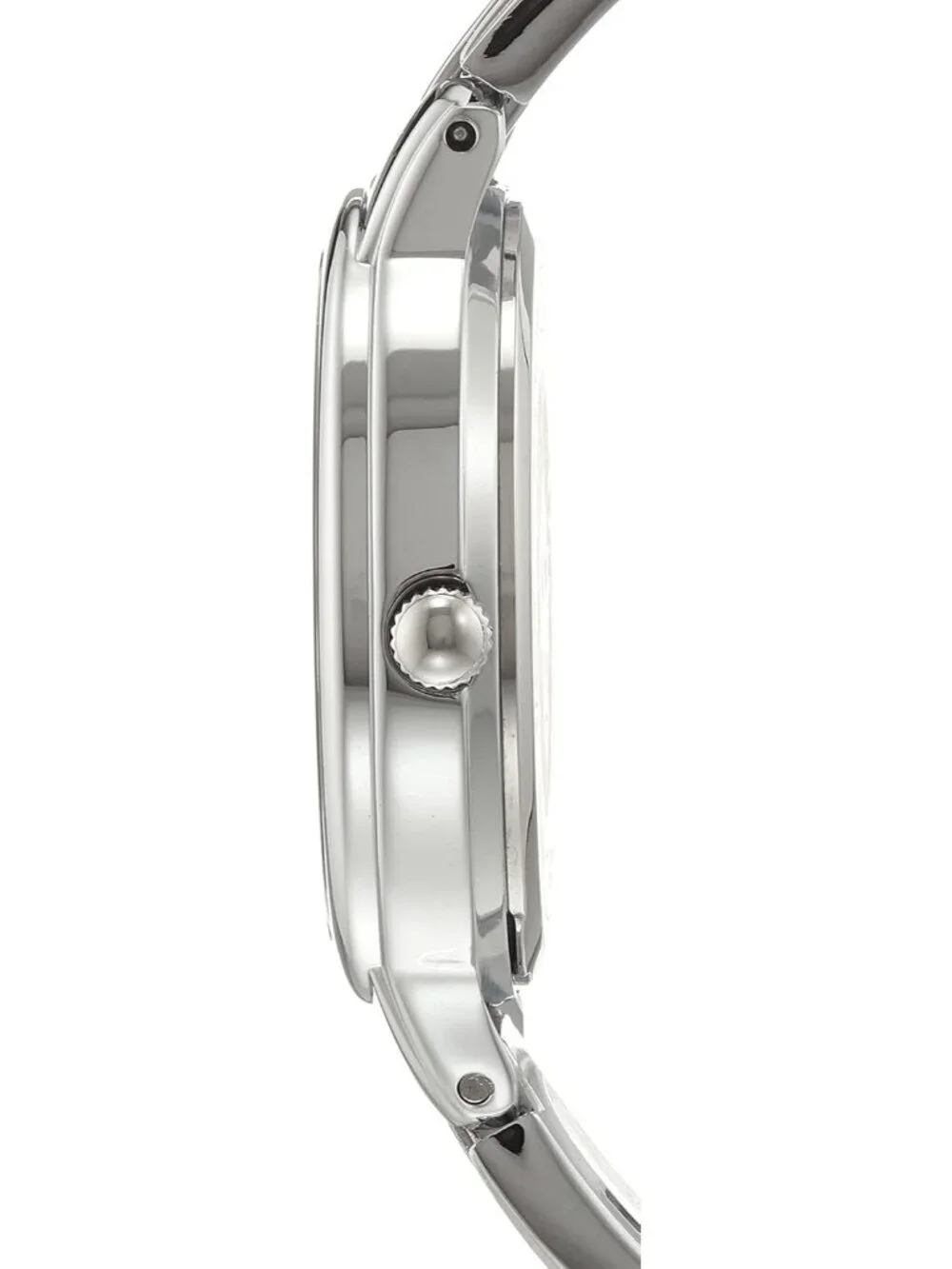 Anne Klein Women's Silver Black Analog Genuine Diamond Dial Bangle Luxury Watch